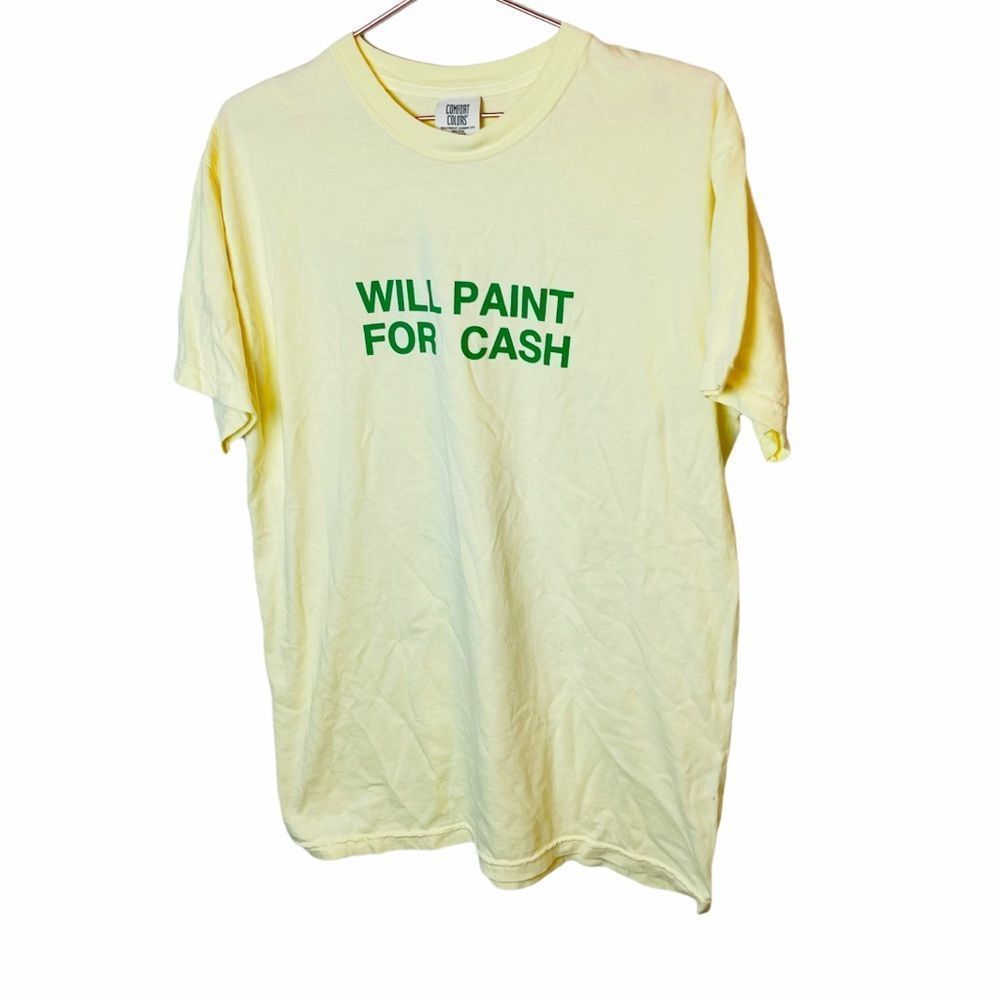 EUC Vintage Yellow Graphic Tee Medium
